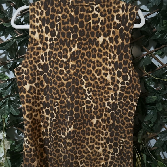 Express Leopard Print Top in Brown and Black - Picture 9 of 12